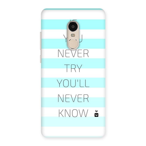 Try Know Back Case for Xiaomi Redmi Note 4