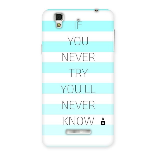 Try Know Back Case for YU Yureka Plus