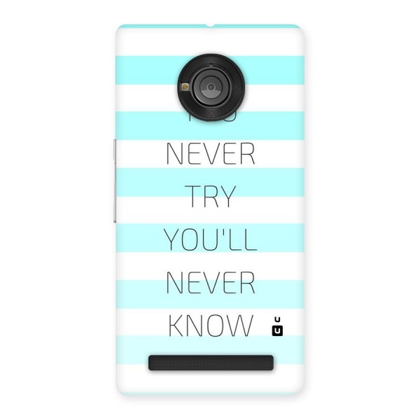 Try Know Back Case for Yu Yunique