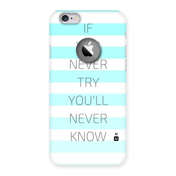 Try Know Back Case for iPhone 6 Logo Cut