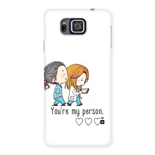 Two Friends In Coat Back Case for Galaxy Alpha