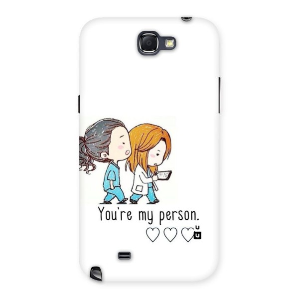 Two Friends In Coat Back Case for Galaxy Note 2