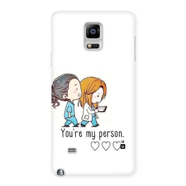 Two Friends In Coat Back Case for Galaxy Note 4