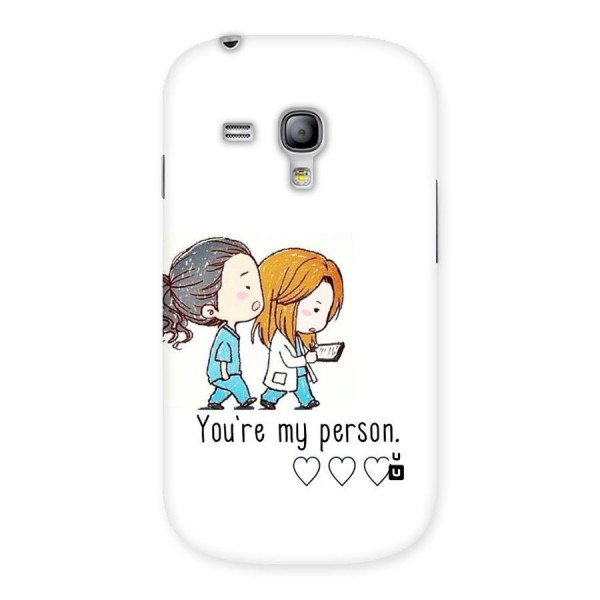 Two Friends In Coat Back Case for Galaxy S3 Mini