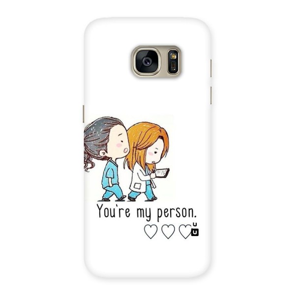 Two Friends In Coat Back Case for Galaxy S7