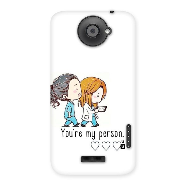 Two Friends In Coat Back Case for HTC One X