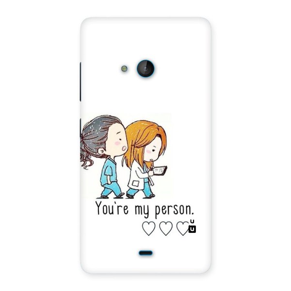 Two Friends In Coat Back Case for Lumia 540