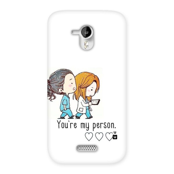 Two Friends In Coat Back Case for Micromax Canvas HD A116