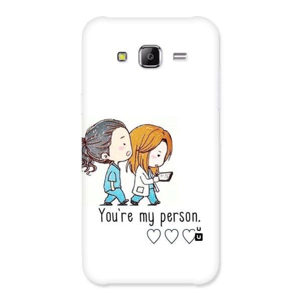 Two Friends In Coat Back Case for Samsung Galaxy J5