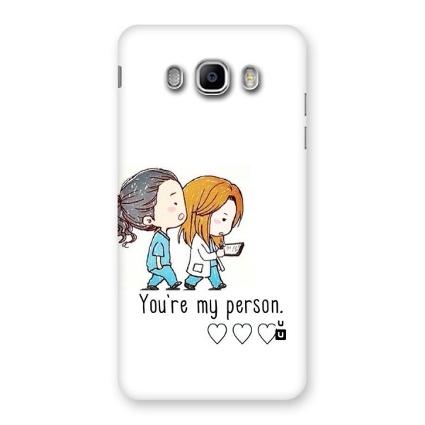 Two Friends In Coat Back Case for Samsung Galaxy J5 2016