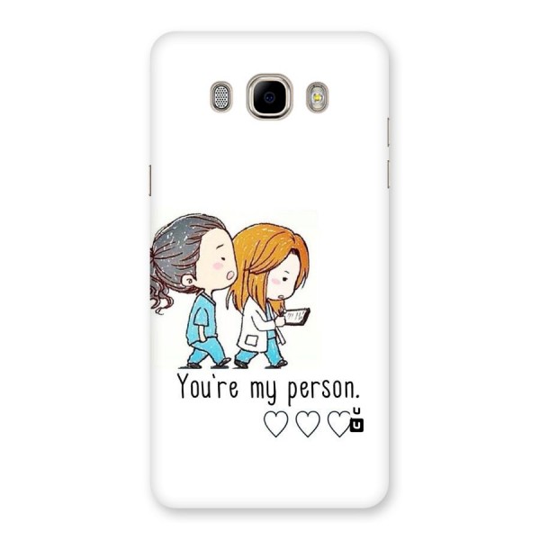 Two Friends In Coat Back Case for Samsung Galaxy J7 2016