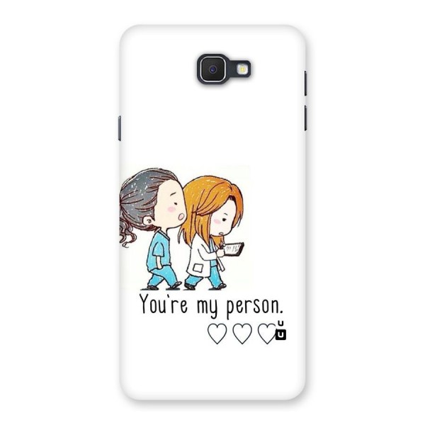 Two Friends In Coat Back Case for Samsung Galaxy J7 Prime