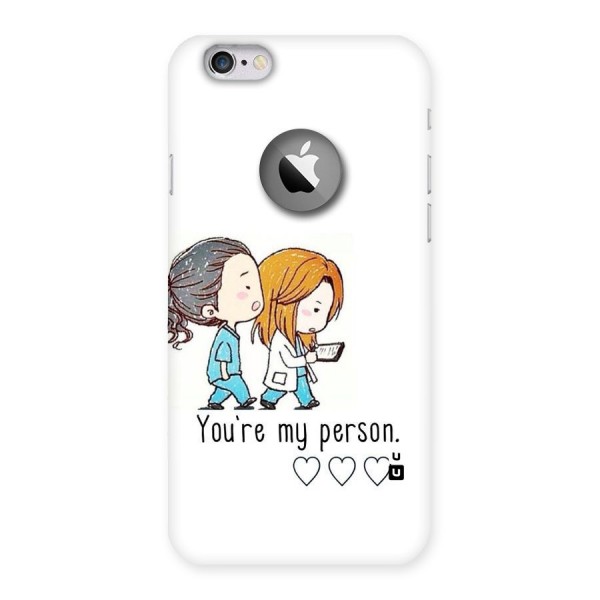 Two Friends In Coat Back Case for iPhone 6 Logo Cut