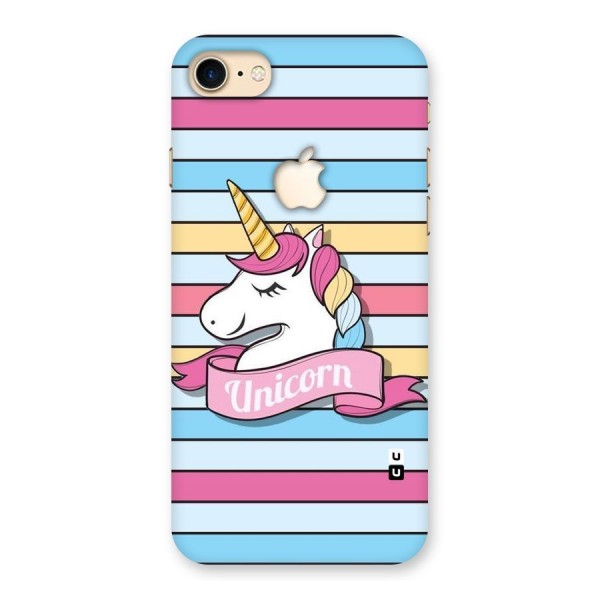 Unicorn Stripes Back Case for iPhone 7 Apple Cut