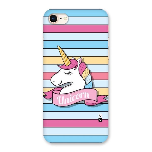 Unicorn Stripes Back Case for iPhone 8