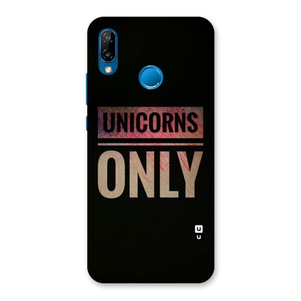 Unicorns Only Back Case for Huawei P20 Lite