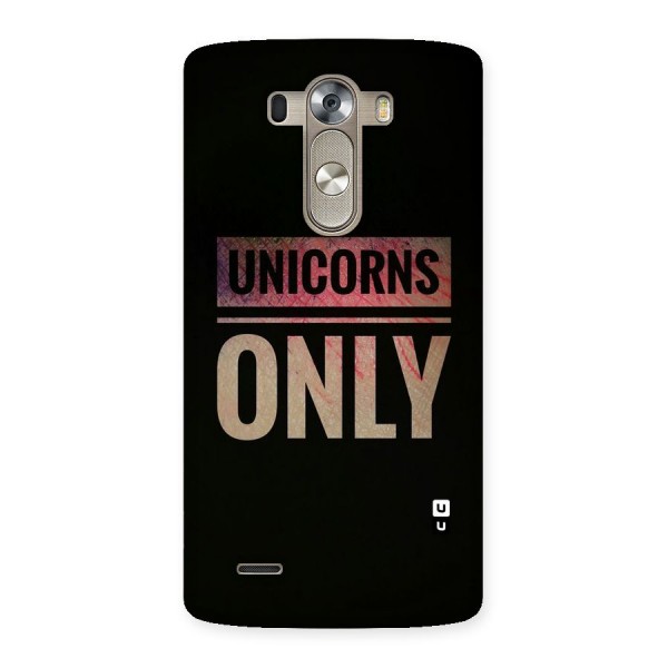 Unicorns Only Back Case for LG G3