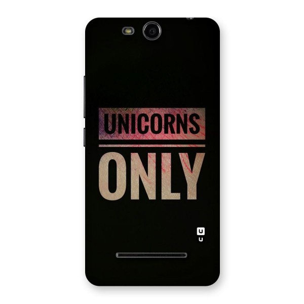 Unicorns Only Back Case for Micromax Canvas Juice 3 Q392
