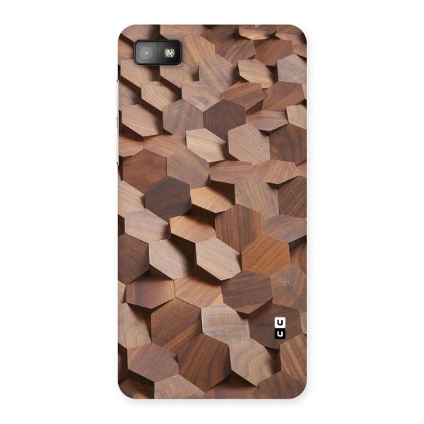 Uplifted Wood Hexagons Back Case for Blackberry Z10