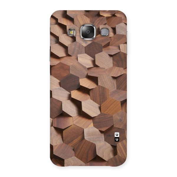 Uplifted Wood Hexagons Back Case for Galaxy E7