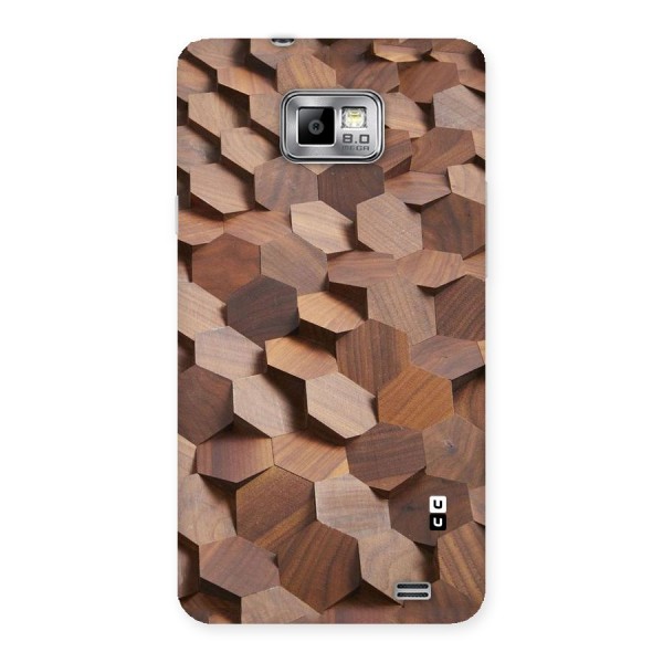 Uplifted Wood Hexagons Back Case for Galaxy S2