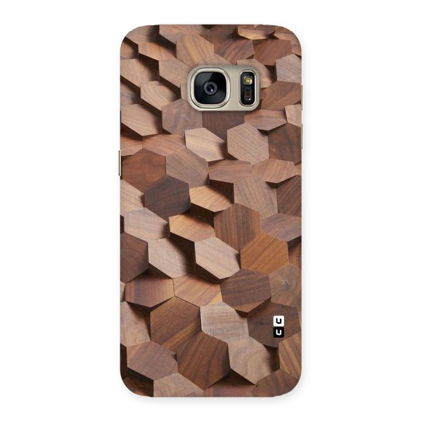 Uplifted Wood Hexagons Back Case for Galaxy S7