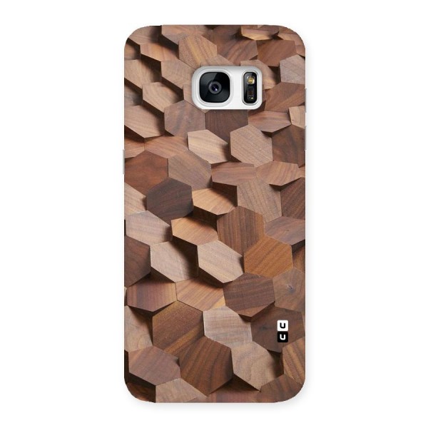 Uplifted Wood Hexagons Back Case for Galaxy S7 Edge