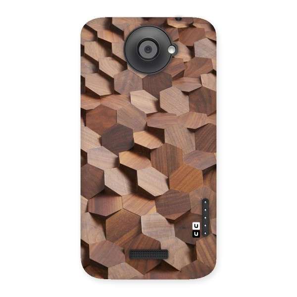 Uplifted Wood Hexagons Back Case for HTC One X
