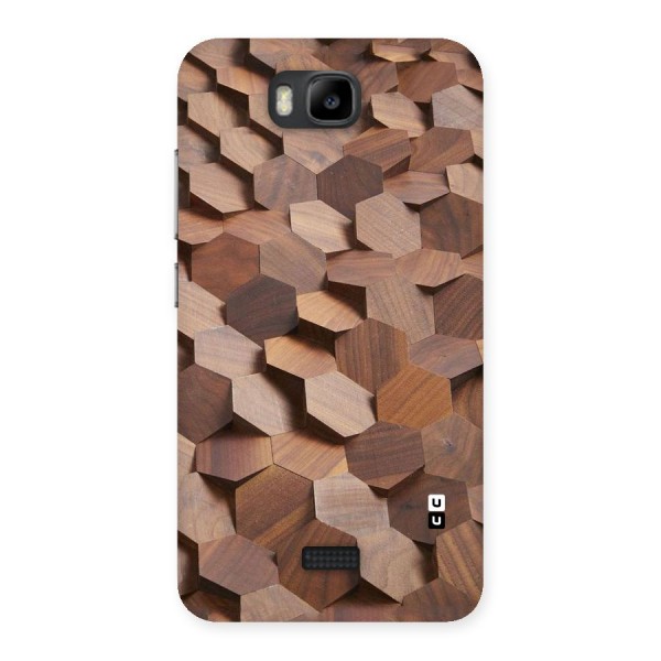 Uplifted Wood Hexagons Back Case for Honor Bee