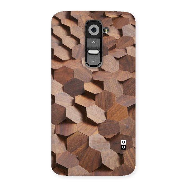 Uplifted Wood Hexagons Back Case for LG G2