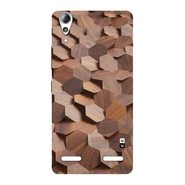 Uplifted Wood Hexagons Back Case for Lenovo A6000