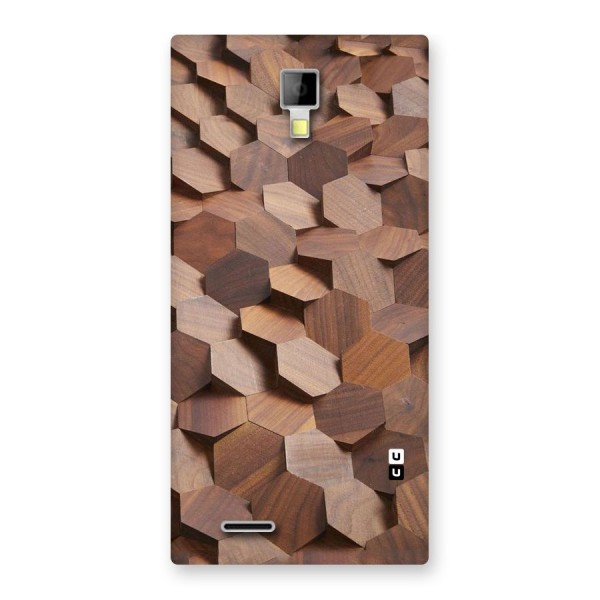 Uplifted Wood Hexagons Back Case for Micromax Canvas Xpress A99