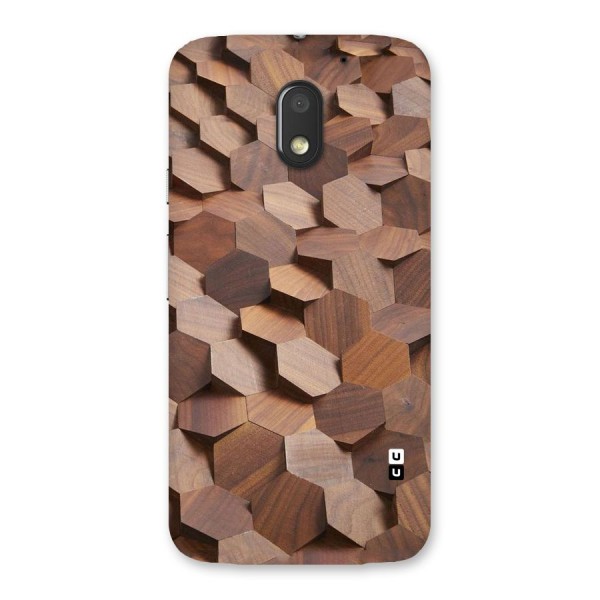 Uplifted Wood Hexagons Back Case for Moto E3 Power
