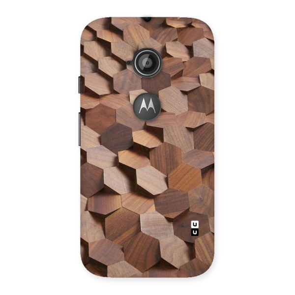Uplifted Wood Hexagons Back Case for Moto E 2nd Gen