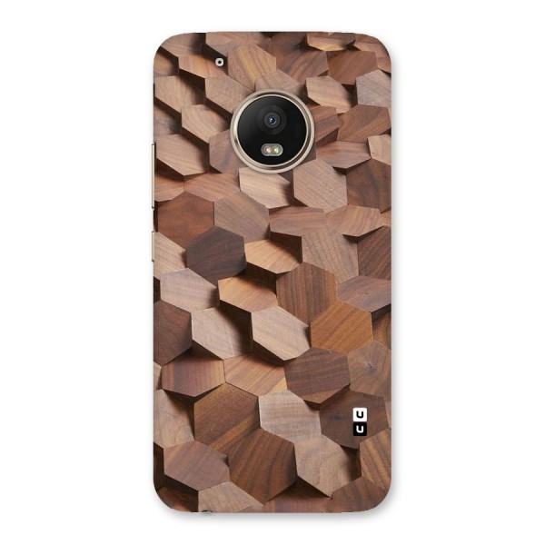 Uplifted Wood Hexagons Back Case for Moto G5 Plus