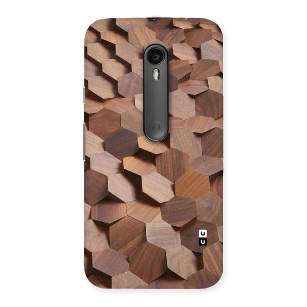 Uplifted Wood Hexagons Back Case for Moto G Turbo