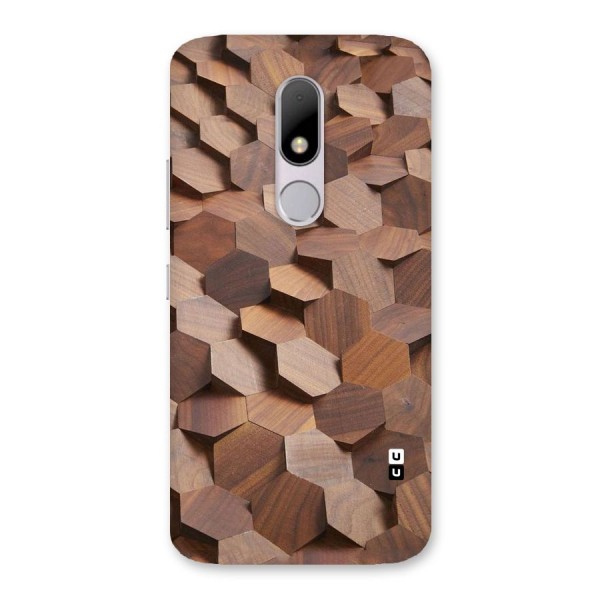 Uplifted Wood Hexagons Back Case for Moto M