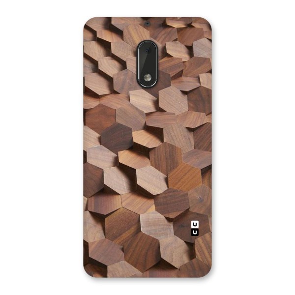 Uplifted Wood Hexagons Back Case for Nokia 6