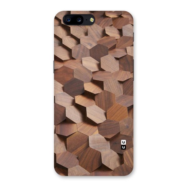 Uplifted Wood Hexagons Back Case for OnePlus 5