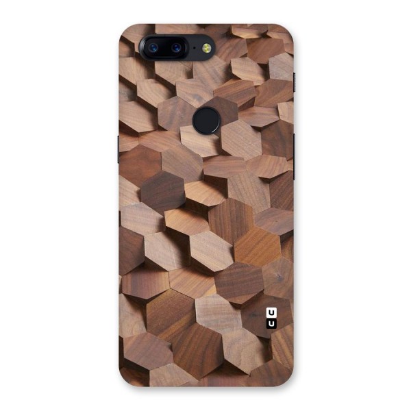 Uplifted Wood Hexagons Back Case for OnePlus 5T