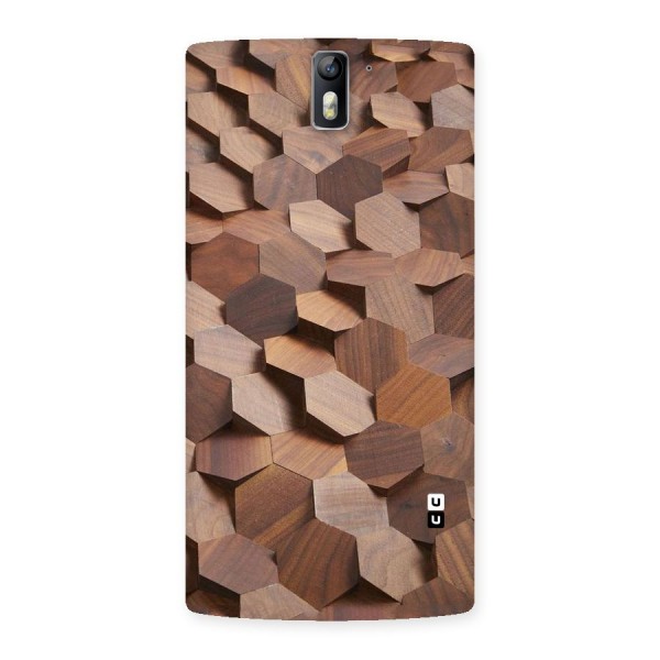 Uplifted Wood Hexagons Back Case for One Plus One