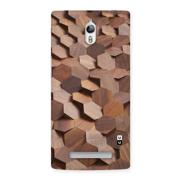 Uplifted Wood Hexagons Back Case for Oppo Find 7