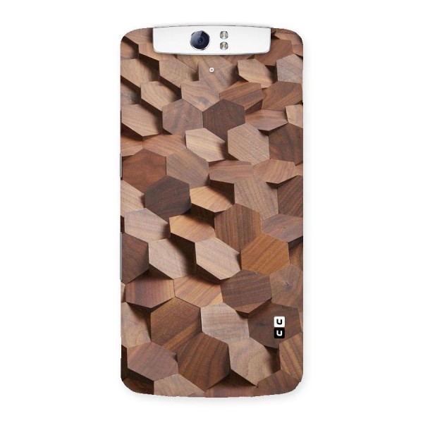 Uplifted Wood Hexagons Back Case for Oppo N1