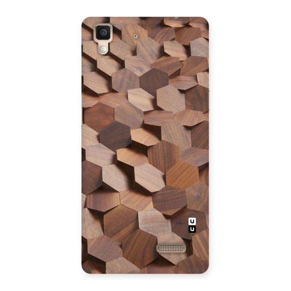 Uplifted Wood Hexagons Back Case for Oppo R7