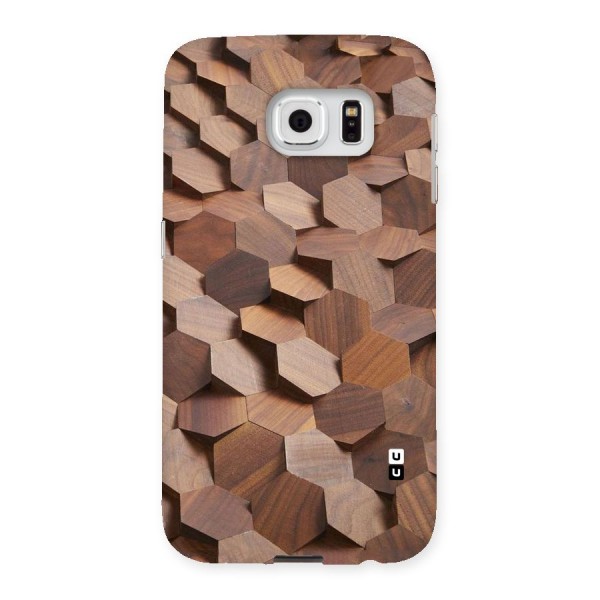 Uplifted Wood Hexagons Back Case for Samsung Galaxy S6