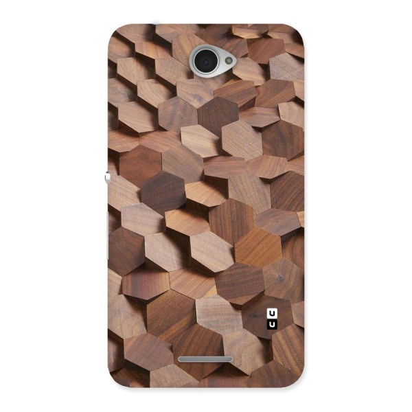 Uplifted Wood Hexagons Back Case for Sony Xperia E4