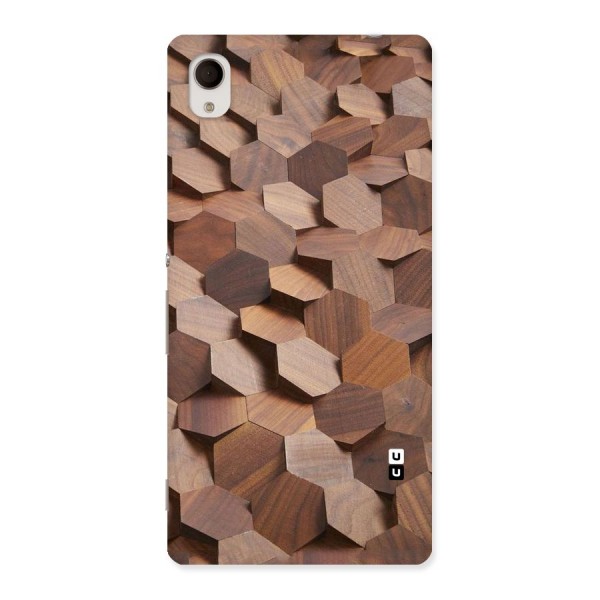 Uplifted Wood Hexagons Back Case for Sony Xperia M4