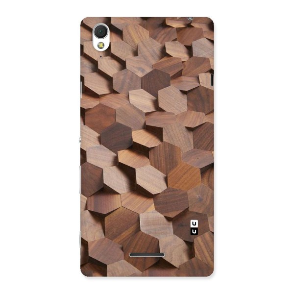 Uplifted Wood Hexagons Back Case for Sony Xperia T3