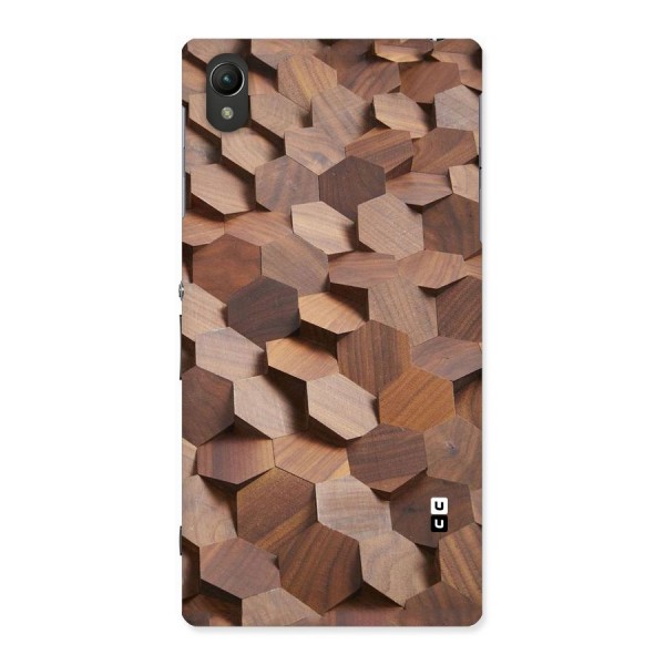Uplifted Wood Hexagons Back Case for Sony Xperia Z1