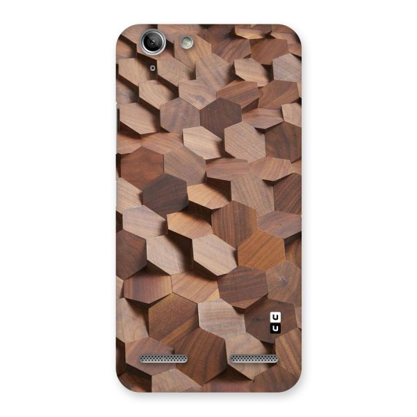 Uplifted Wood Hexagons Back Case for Vibe K5